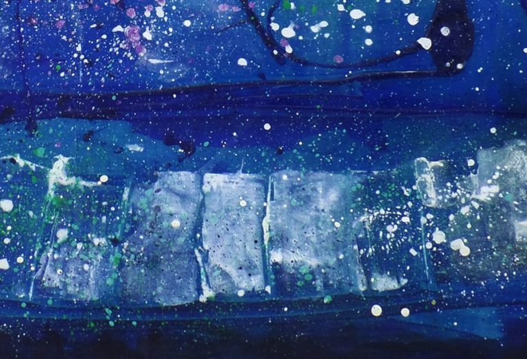 The vast blankness of the background of Tempera picture is the essence of Japan, the "philosophy of zero." Simplicity holds deep meaning. 