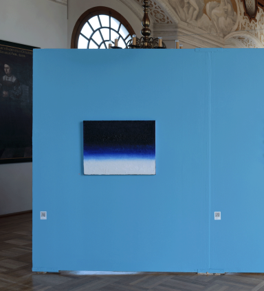 Blau dehnt sich aus und vergrößert die Oberfläche. Werke mit wenigen Farben erfordern die Tiefe und Tiefe der einzelnen Farbe. Cyan1_Mayumi　
