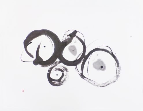 Gathering circles 1 https://yamakawa.eu/sumi-e-graphics